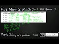 Rate Problems and Percentage Calculations
