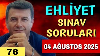 EHLİYET SINAV SORULARI -04 AĞUSTOS 2025-SINAVDA ÇIKABİLECEK BANKO SORULAR