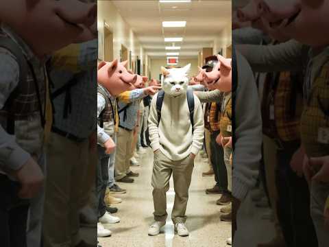 😱أتريقو علي القط مياو الطيب💔بسبب جسمو الضعيف ولكن النهايه صادمه 😱🔥