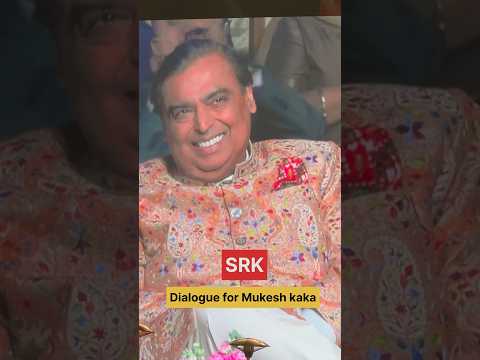 Shahrukh khan Dialogue for Mukesh Ambani at Ambani Wedding at Jamnagar #srk #mukeshambani #reliance