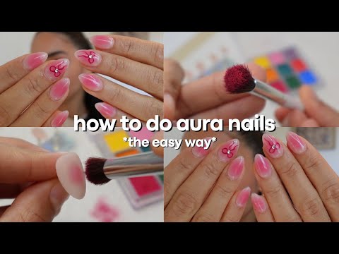 HOW TO DO AURA NAILS *without an airbrush machine* | nail art tutorial + how to make press on nails