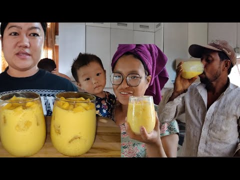 Homemade Mango Lassi🤤🤤 tunlai khua nen a in mil khawp mai