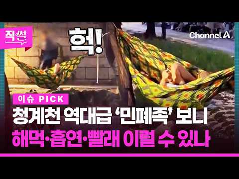 <strong>청계천</strong> 역대급 ‘민폐족’ 보니💢😤…해먹·흡연·빨래 어떻게 이럴 수 있나 👀 [직썰]