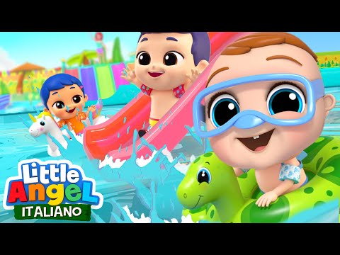 5 Bimbi Giocano in Piscina 💦😻 Cartoni Animati & Canzoni Bambini | Little Angel Italiano