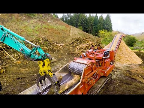 Dangerous Crazy Wood Chipper Machines in Action, Extreme Powerful Tree Shredder Machines Working