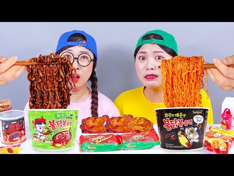 Korean Convenience Store Spicy Food Mukbang DONA