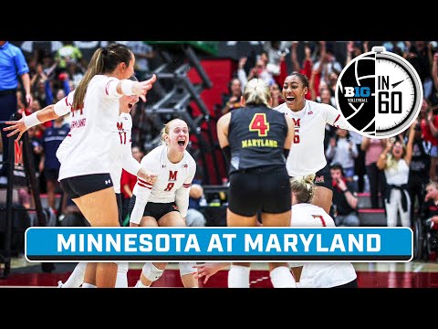 Minnesota at Maryland | Oct. 6, 2023 | B1G Volleyball in 60