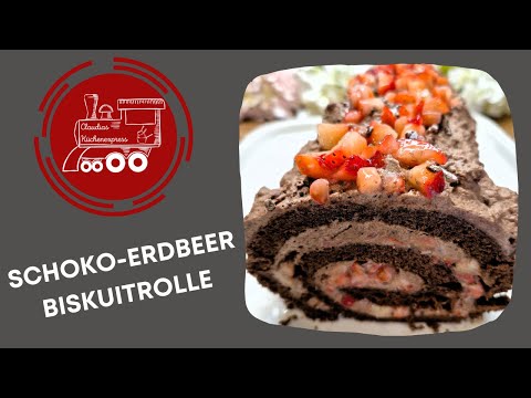 🍫🍓 SCHOKO - ERDEBEER - BISKUITROLLE