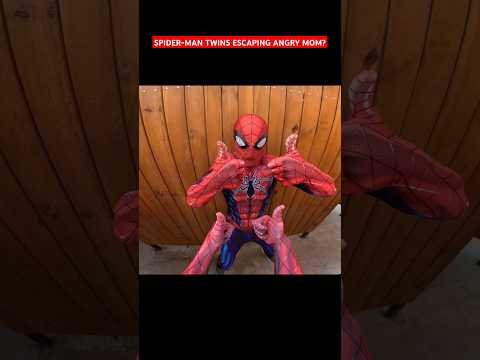 SPIDER-MAN VS CRAZY GIRL IN LOVE or SPIDER-MAN TWINS ESCAPING ANGRY MOM? #spiderman #minecraft #pov