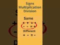 Understanding Signs in Multiplication and Division