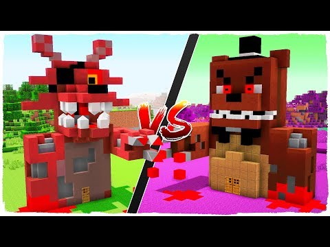 👉 Casa de FREDDY.EXE vs casa de FOXY.EXE - MINECRAFT FNAF