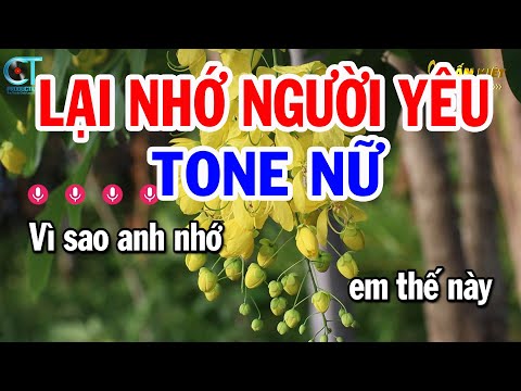 Karaoke Lại Nhớ Người Yêu Tone Nữ ( Em ) Nhạc Sống Mới || Karaoke Tuấn Kiệt