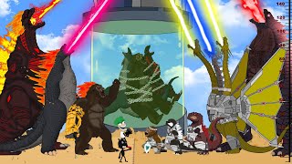 Evolution of GODZILLA vs KONG, SHIN: Monsters Ranked From Weakest To Strongest?? | Godzilla Cartoons