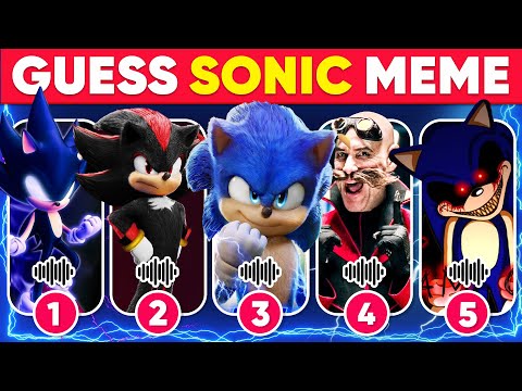 Guess Sonic Meme and Dance by Their Voice ~ Ultimate Sonic. Exe & Sonic The Hedgehog 3 Movie Quiz