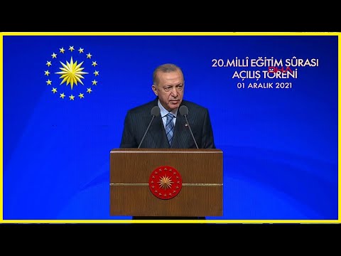 Cumhurbaşkanı Erdoğan 20. Milli Eğitim Şura’sında konuşuyor