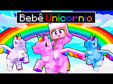 JOGANDO como BEBÊ UNICÓRNIO no MINECRAFT!