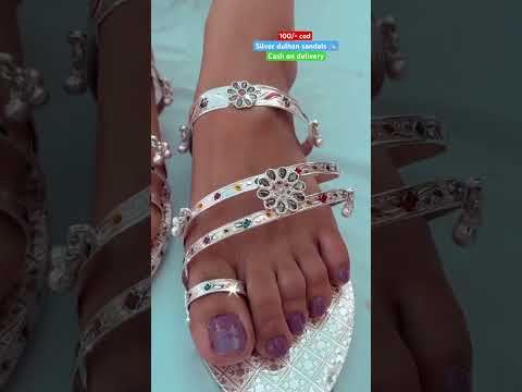 New designer silver dulhan sandals, with 70% discount on instant order, #shorts #ytshorts #silver