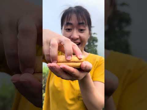 eat a milk flavored pastry #bushcraft #shorts #survival #camping