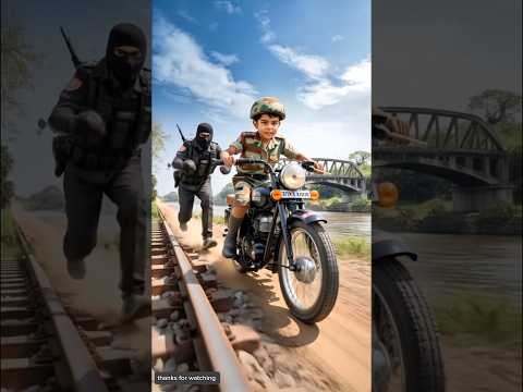 Indian army baby saves school children's bus from terrorists 😭 #ai #army