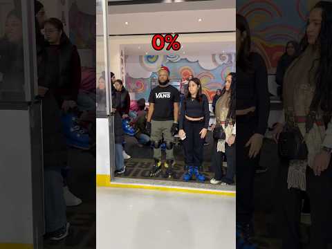 Ice Skating Level 1-100 ⛸️😱#iceskate #iceskating #beginner #pro