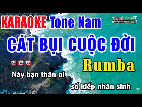 Cát Bụi Cuộc Đời KARAOKE Style Ngân Ngân RUMBA Tone Nam | Nhạc Sông Thanh Ngân