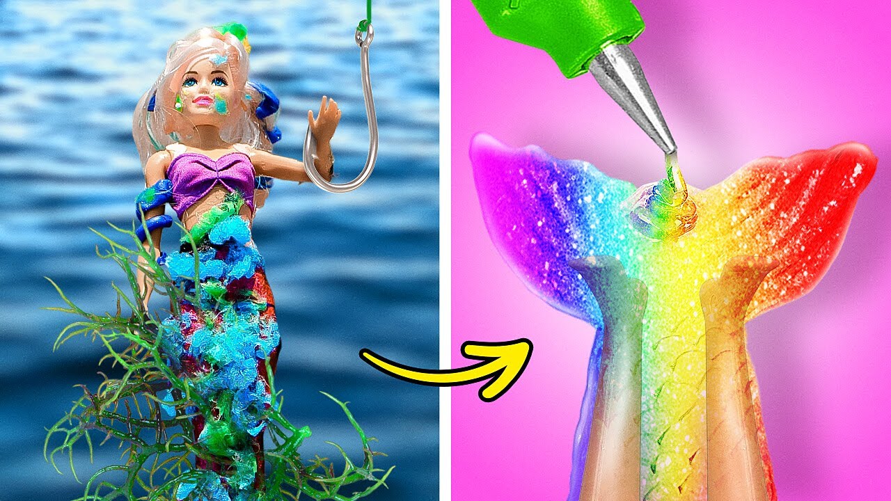 Amazing Mermaid Doll Crafts 😍🧜‍♀️ Cool Barbie DIYs to Boost Your Creativity