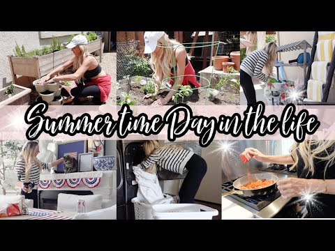 DAY IN THE LIFE  // BUSY DAY OF GARDENING, COOKING, CLEANING FOR OUR FAMILY OF 6