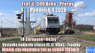 26.04.06 Rekonstrukce trati č. 300 Kojetín - Přerov: Výstavba silničního nadjezdu u obce Vlkoš