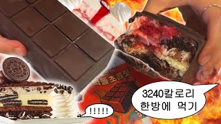 3260칼로리짜리 미국산 🍰벽돌케이크🧱