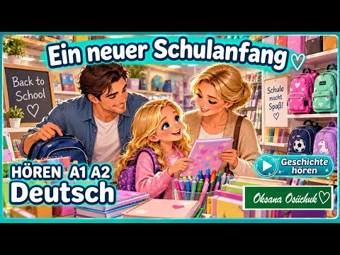 НІМЕЦЬКА А1-А2: слухаємо розповідь | Ein neuer Schulanfang @nimetska_z_nulya_osiichuk