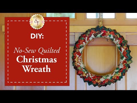 DIY No-Sew Quilted Christmas Wreath | a Shabby Fabrics...