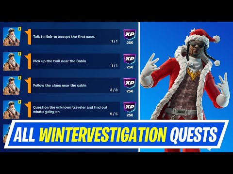 Fortnite Complete Wintervestigation Quests - How to EASILY Complete Case #17 The Unknown Traveler