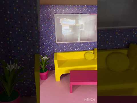 Sala da casa da Barbie #diy #arte #barbie #viralshorts