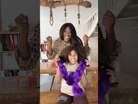 J’ai une surprise pour toi ma fille💝partie 1 #coiffure #braids #familyfun #short #viral #fyp