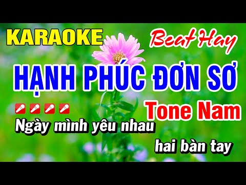 Karaoke Hạnh Phúc Đơn Sơ Mạnh Quỳnh Tone Nam Nhạc Sống | Hoài Phong Organ