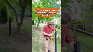 Stop using wood fence posts.