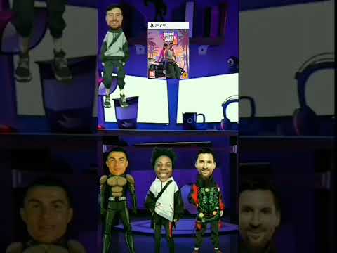 "MrBeast Gives Ronaldo a PS5 in GTA 6 😂 | Messi vs Speed Anime Skins Battle!" #trending #shorts