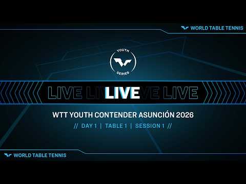 LIVE! | T1 | Day 1 | WTT Youth Contender Asunción 2026 | Session 1