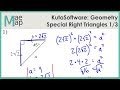 Special Right Triangles and Hypotenuse