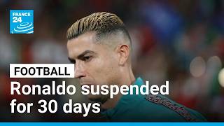 YouTube video thumbnail: Ronaldo Suspended for 30 Days by Portugal for Walkout