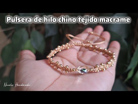 Pulsera de hilo chino tejido macrame // Paso a paso ✨️