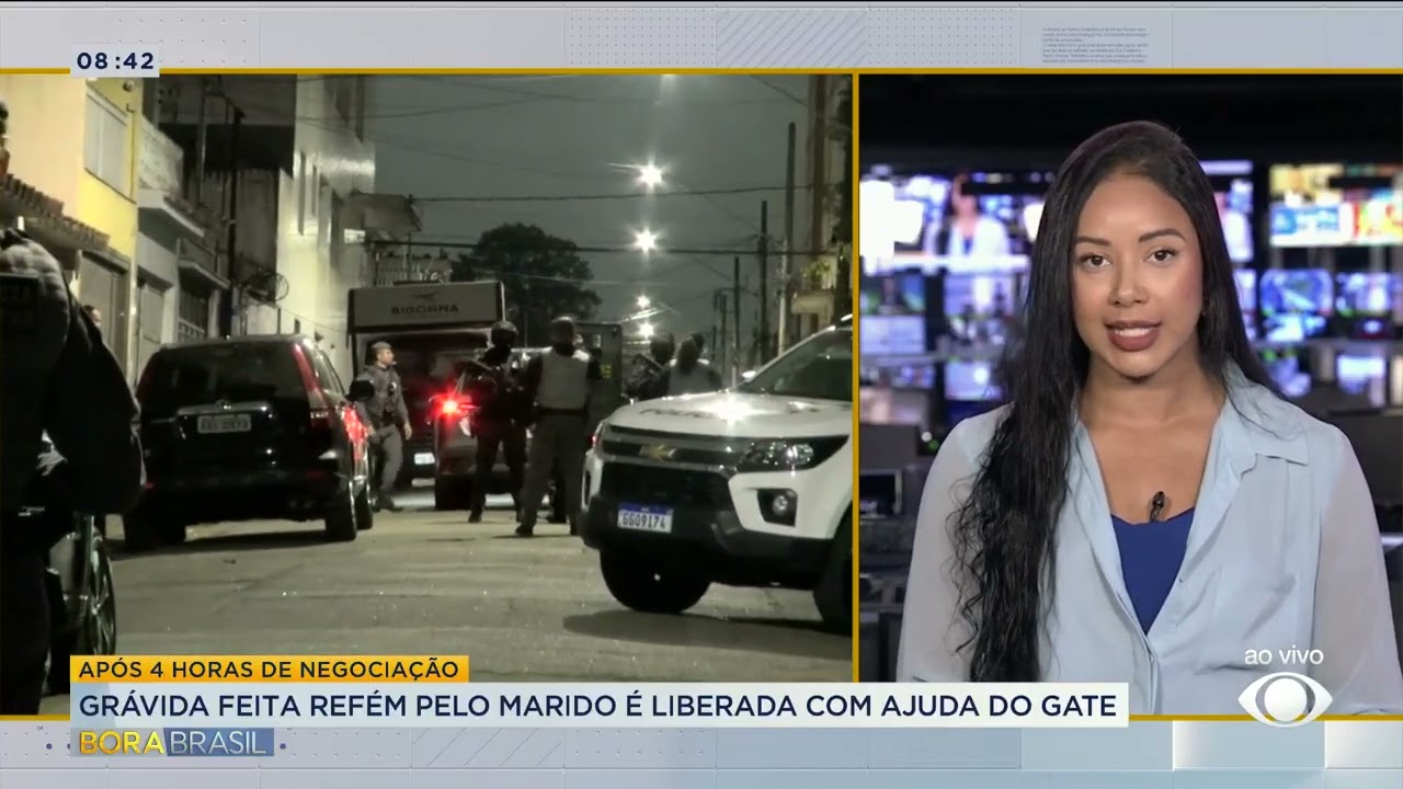 Grávida feita de refém pelo marido é liberada após 4 horas de negociação