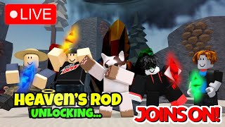 🔴BUYING HEAVEN'S ROD IN ROBLOX FISCH UPDATE WITH VIEWERS! 🔴 (JOINS ON)