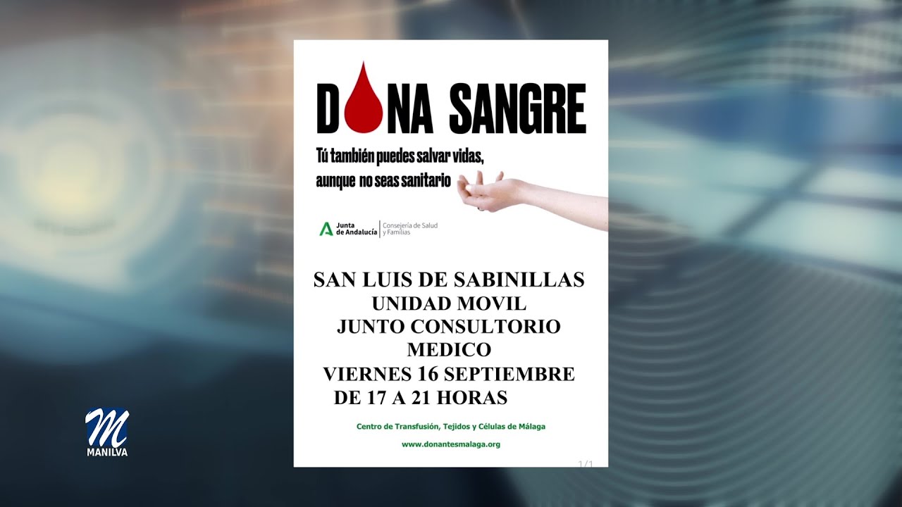 Este viernes podrán donar sangre en Sabinillas y Manilva