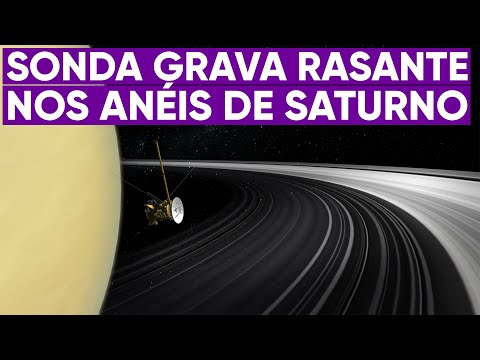 Sonda grava rasante nos anéis de Saturno