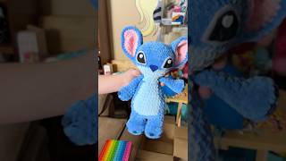 Stitching a Blue Alien together #crochet #crochetprojects #amigurumi  #liloandstitchliveaction