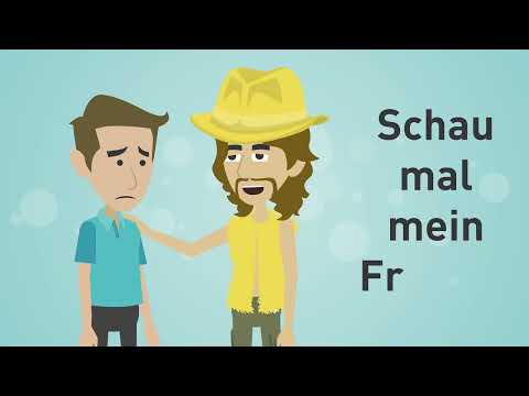 Deutsch lernen mit Forro! Ich setze mich auf den Stuhl! Das Buch liegt auf dem Tisch!