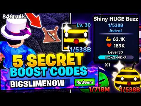 ALL 5 SECRET Slime RNG Boost Codes! *500B+ SLIME*