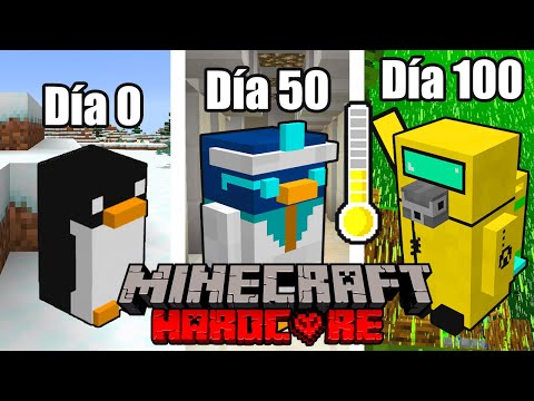 ⚪ SOBREVIVÍ 100 Días SIENDO UN PINGÜINO en Minecraft HARDCORE #calentamientoglobal #cambioclimatico