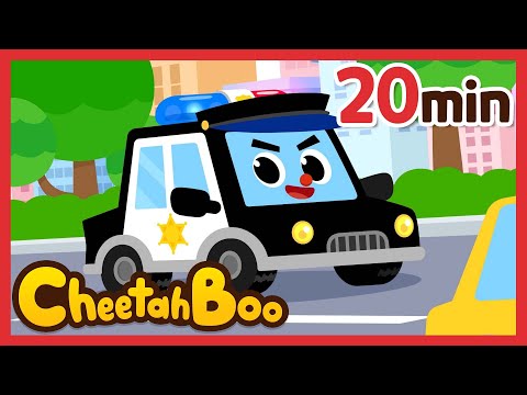 🚔Let's move out! Police car! | Rescue Vehicle song | Compilation | Kids Song | #Cheetahboo